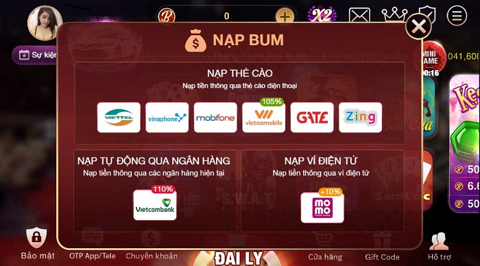 Bum club nơi mang đến game bài đổi thưởng quốc tế 5*