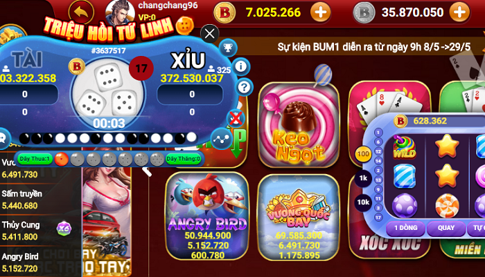 Giao diện cổng game bài đổi thưởng Bay Club