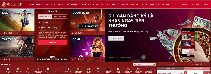 Tham gia Game Oppabet với trận cược rút tiền mặt sòng phẳng