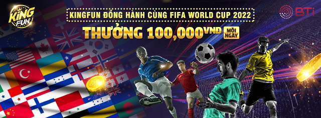 thưởng 100% tại kingfun